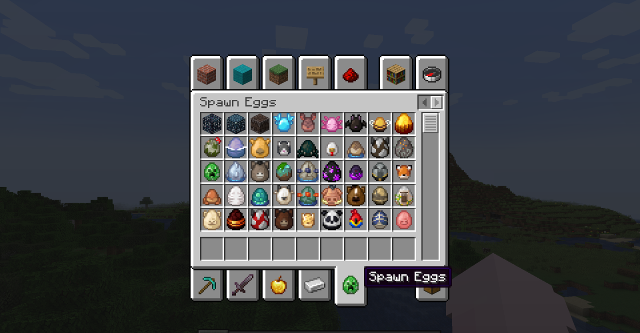 Интерфейс терминала хранения в Minecraft с модом Tom’s Simple Storage