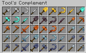 Крафт новых инструментов в Minecraft с помощью мода Tools Complement