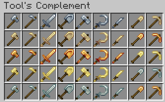 Игровой процесс с новыми инструментами из мода Tools Complement в Minecraft