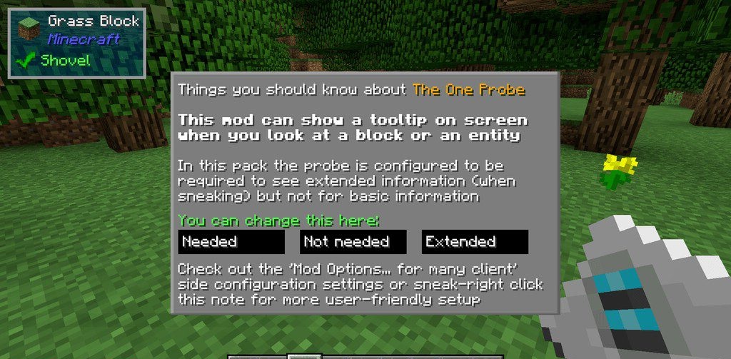 Геймплей с TOP Addons в Minecraft: подсказки о состоянии механизмов и хранилищ