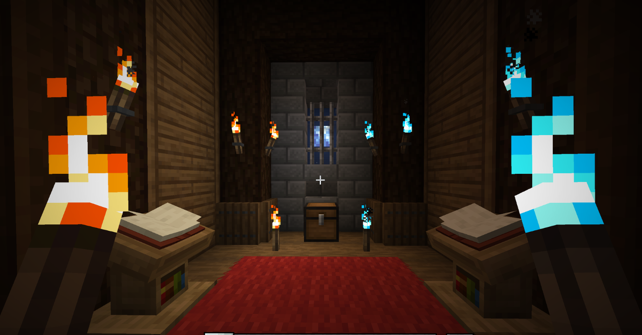 Улучшенные красные факелы и повторители в Minecraft с текстур-паком Torches Reimagined