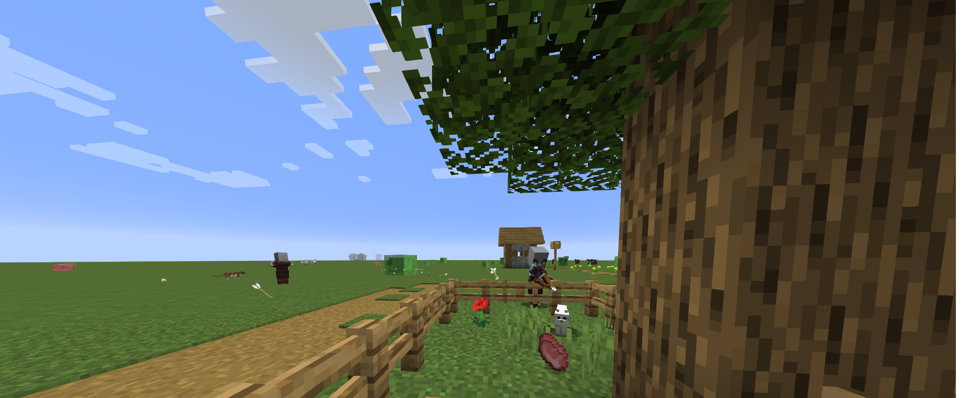 Красивый замок, построенный игроком в режиме креатива Minecraft