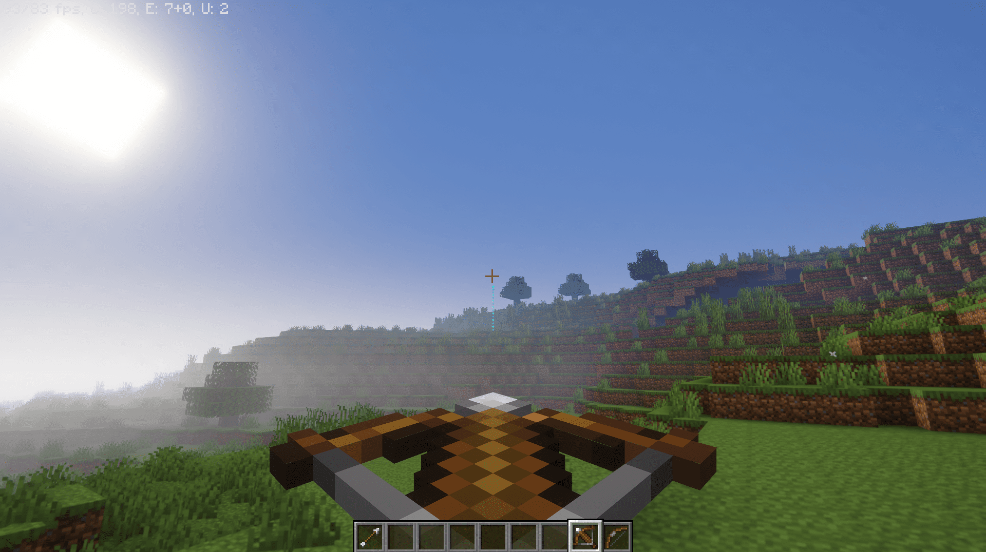 Настройки Trajectory Preview Mod в Minecraft: выбор цвета и длины траектории