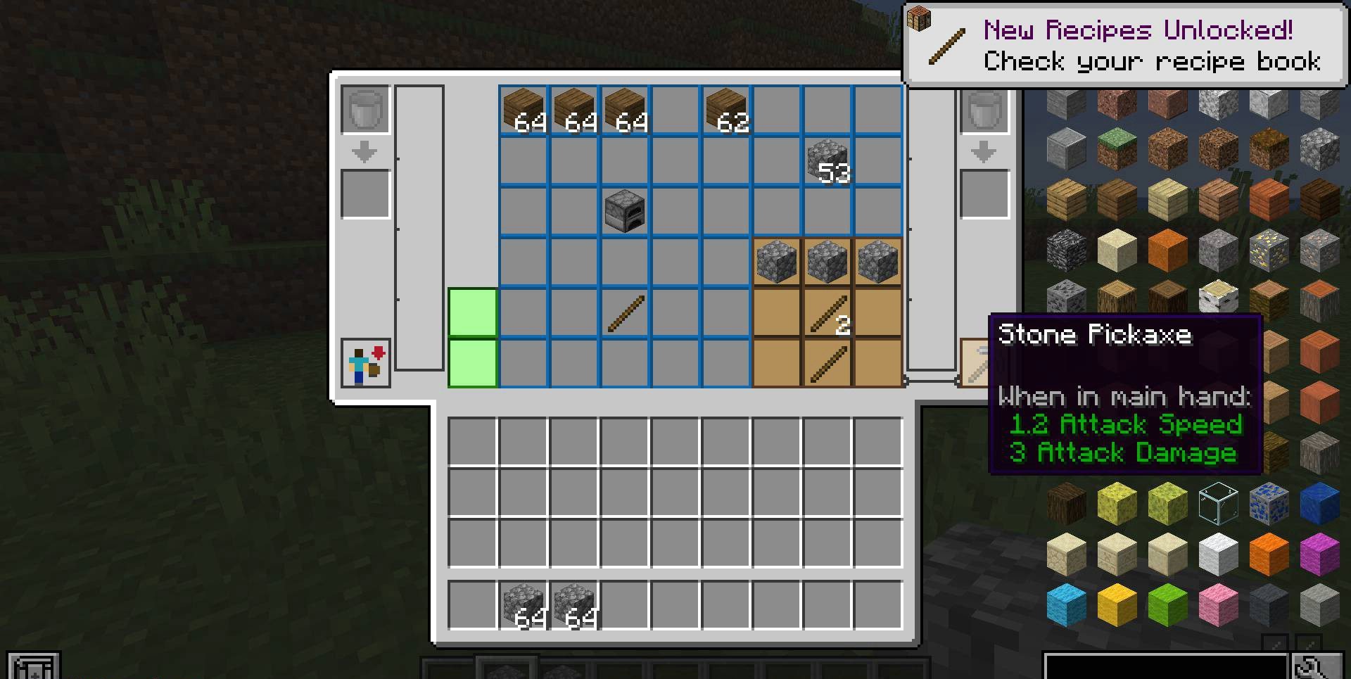 Разные виды рюкзаков из мода Traveler’s Backpack в инвентаре Minecraft