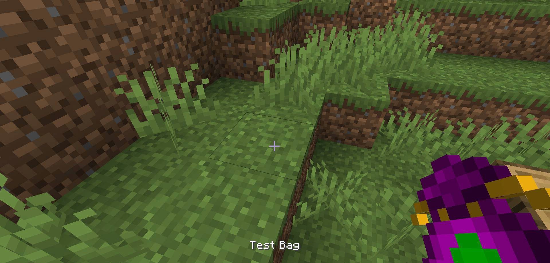 Игровой процесс с мешками Treasure Bags в инвентаре Minecraft