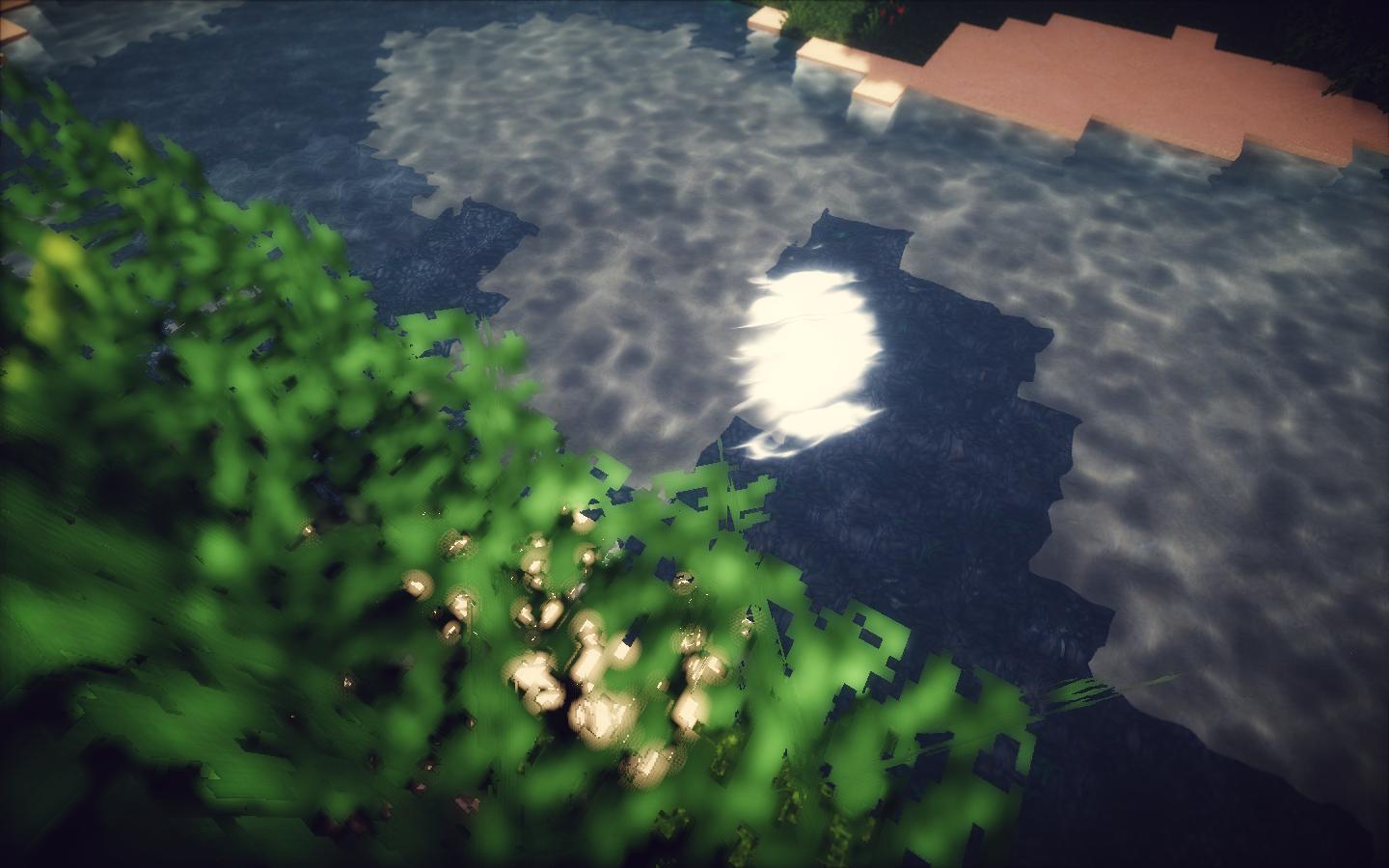 Закат в Minecraft с реалистичными шейдерами Triton, красивые цветовые переходы