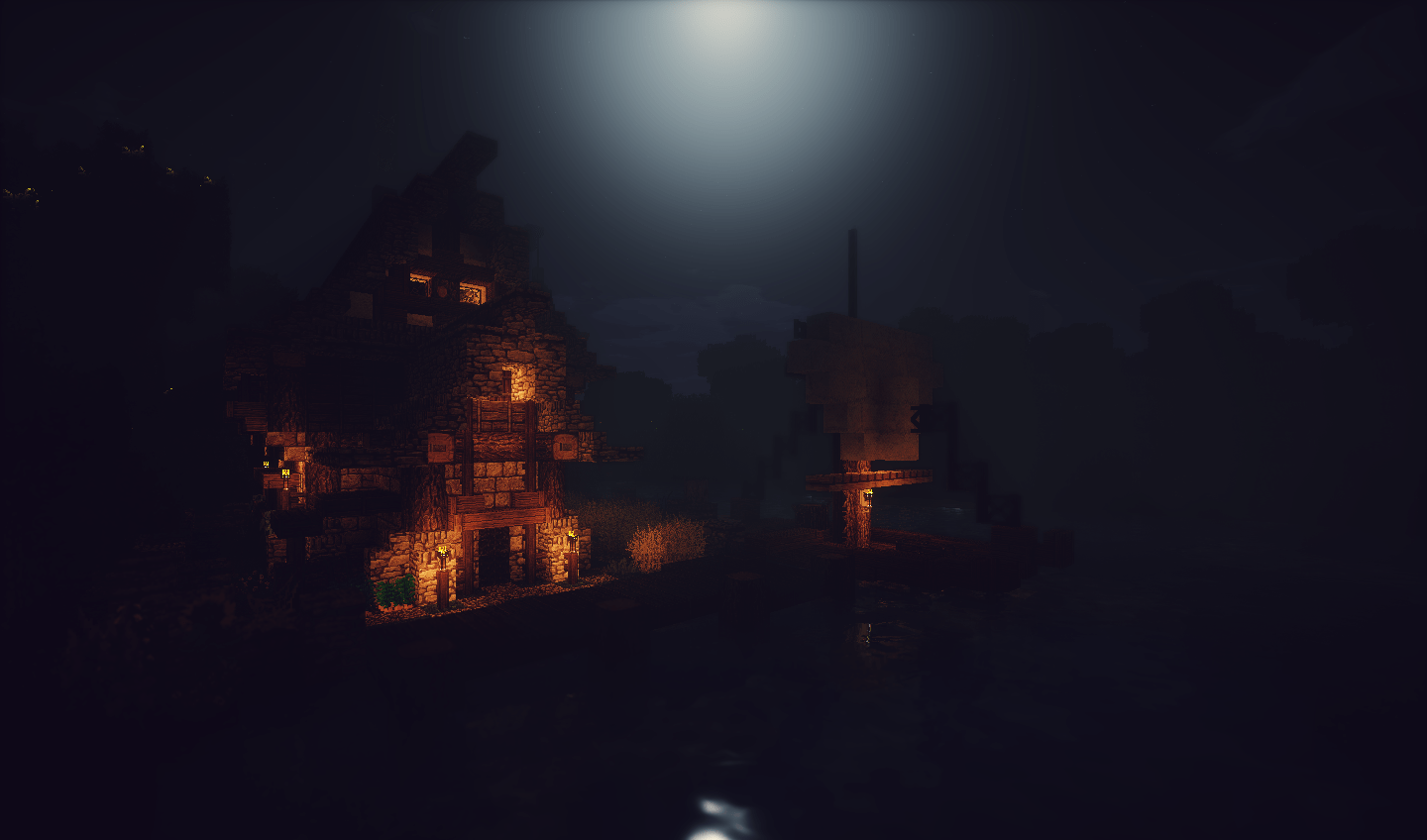 Интерфейс выбора шейдеров в Minecraft с OptiFine