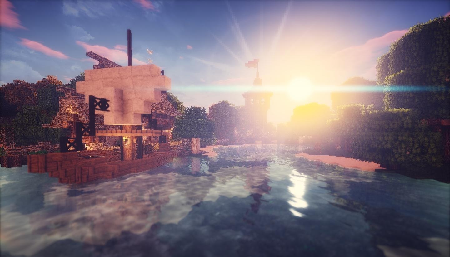 Minecraft с шейдерами: красивые пейзажи и динамическое освещение