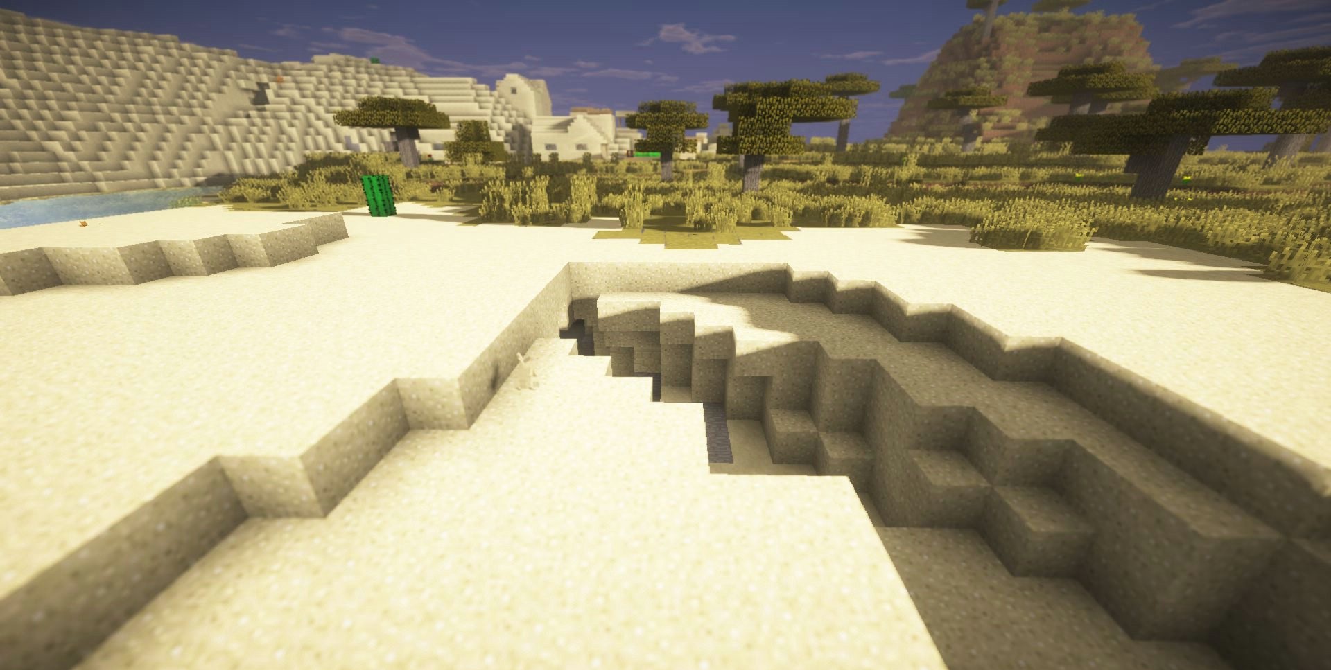 Меню выбора шейдеров в Minecraft с активированным Trillion’s Shaders