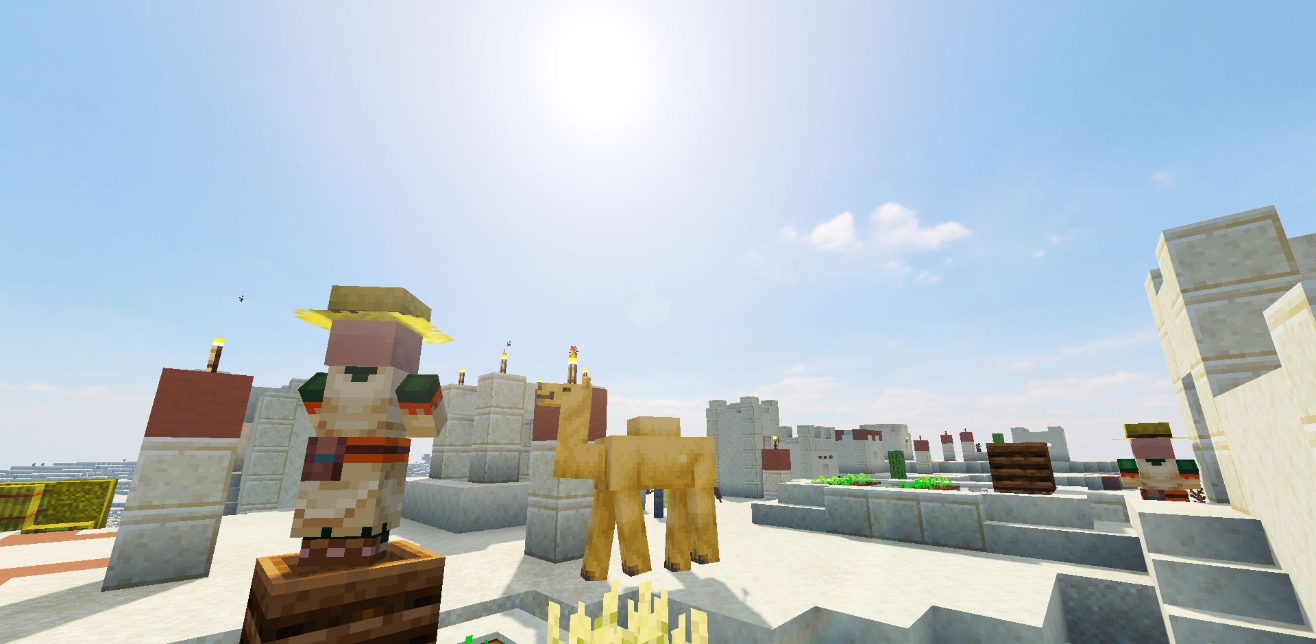 Красивый закат в Minecraft с применением TST Shaders