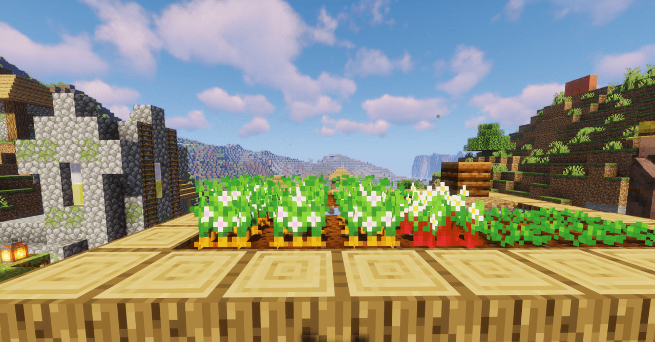 Детализированные растения в Minecraft с текстур-паком Twilight’s Flowering Crops