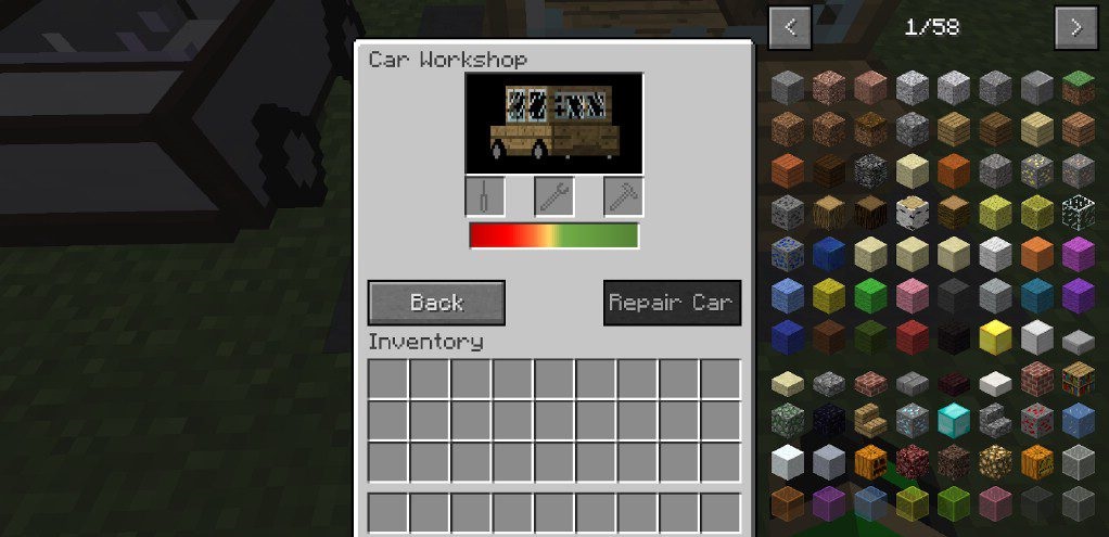 Дорога с разметкой и светофором в Minecraft, добавленная модом Ultimate Car