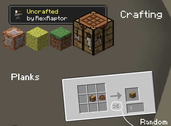 Сравнение ванильного и модифицированного крафта в Minecraft с Uncrafted Mod