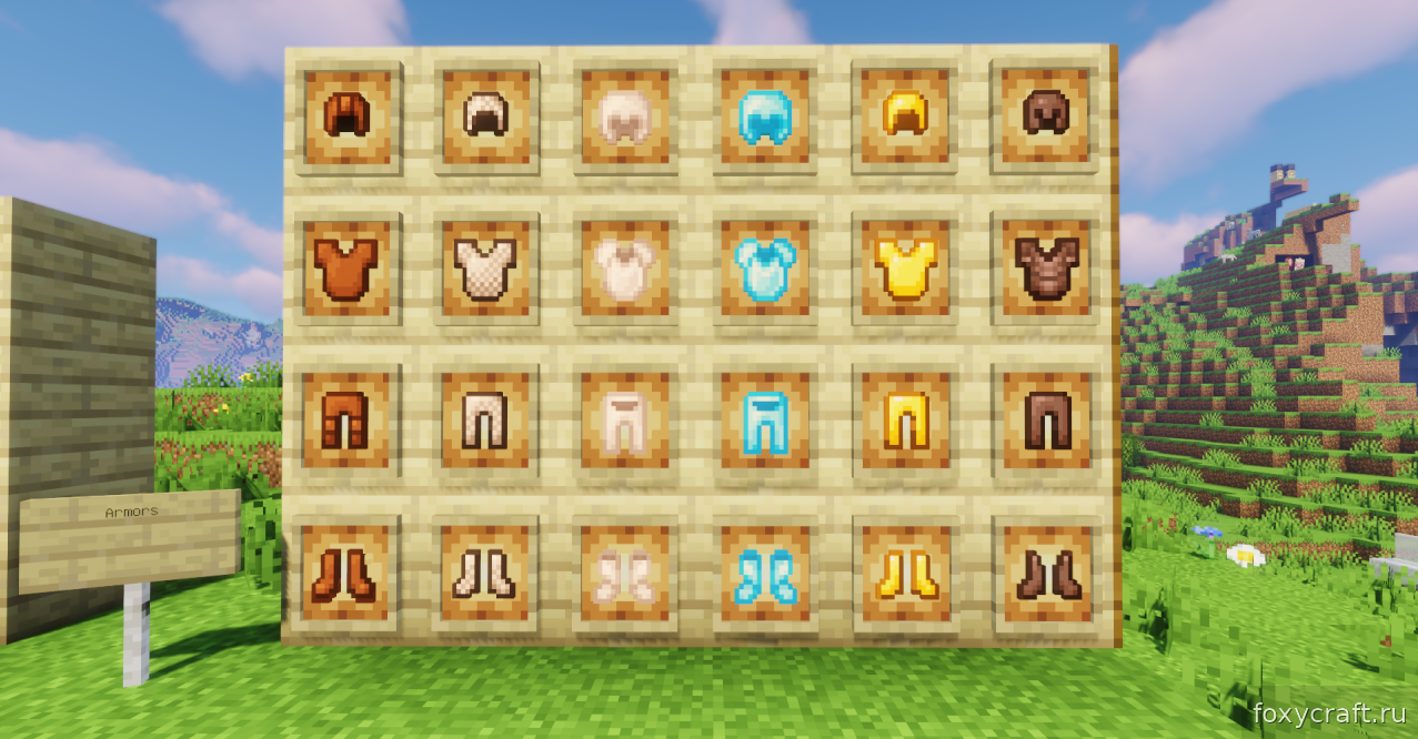 Главное меню Minecraft с текстурпаком Unique Vanilla, улучшенный дизайн