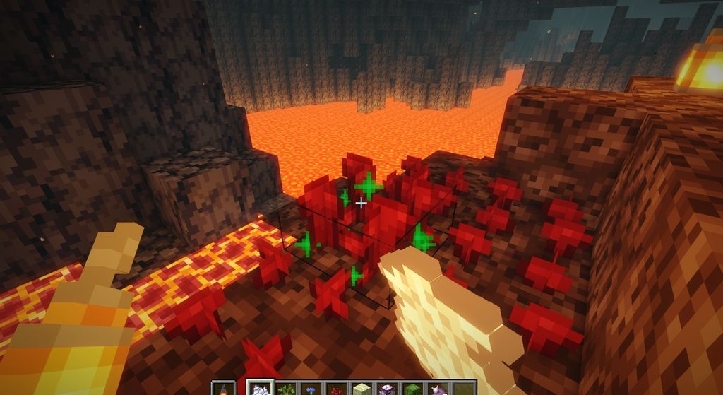 Пример использования костной муки на тыквах и арбузах в Minecraft с модом Universal Bone Meal