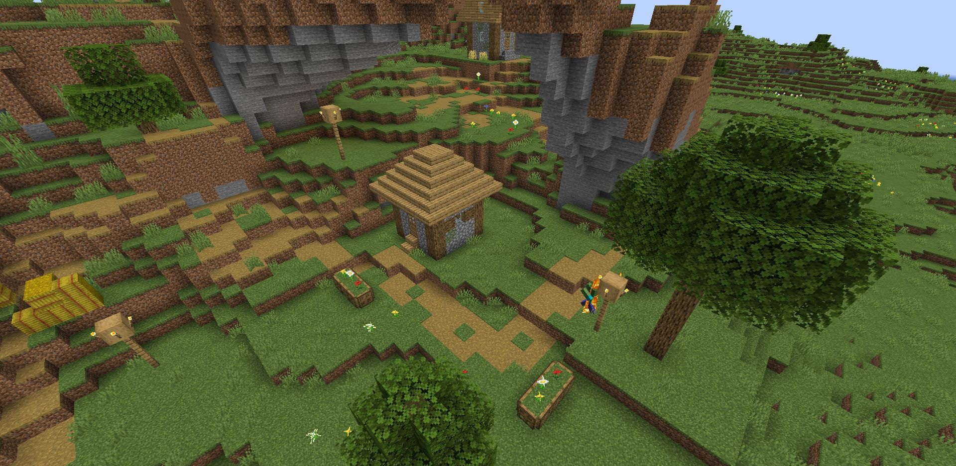 Сравнение ванильной графики Minecraft и улучшенной версии с шейдерами Universalis