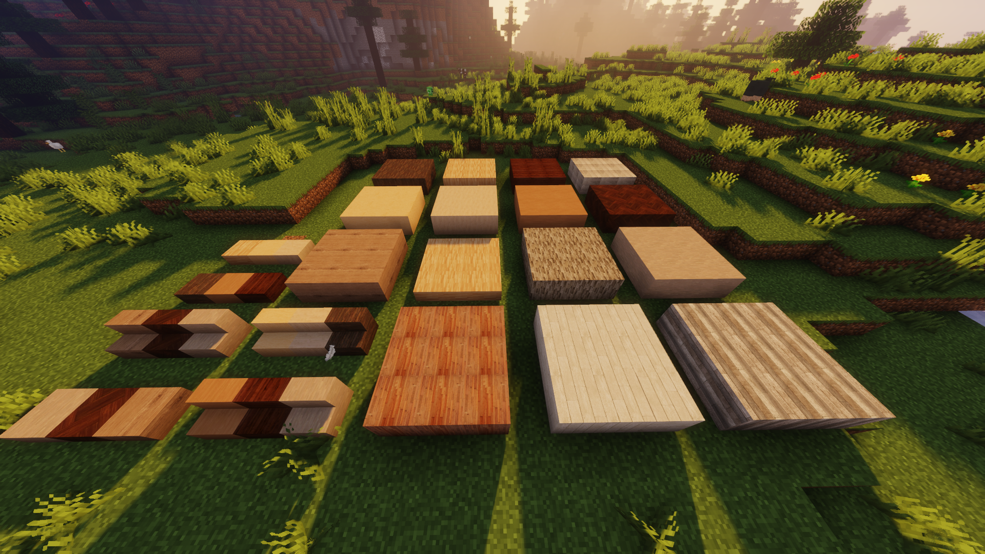 Интерьер дома в Minecraft с сундуками, печью и кроватью