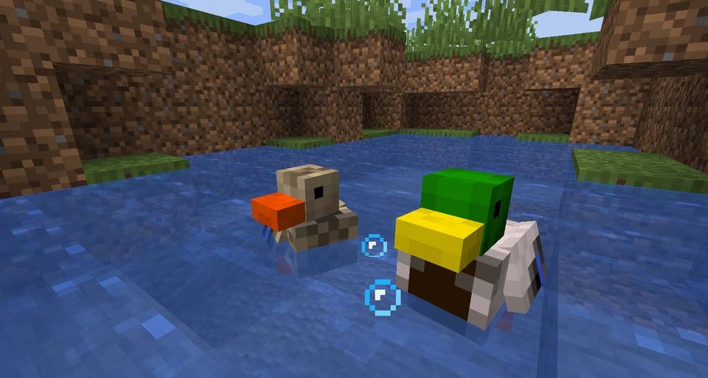 Игровой процесс с утками в Minecraft: охота, разведение и взаимодействие