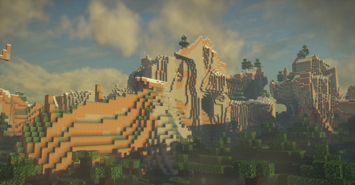 Игроки сражаются в мини-игре Bed Wars на сервере Minecraft