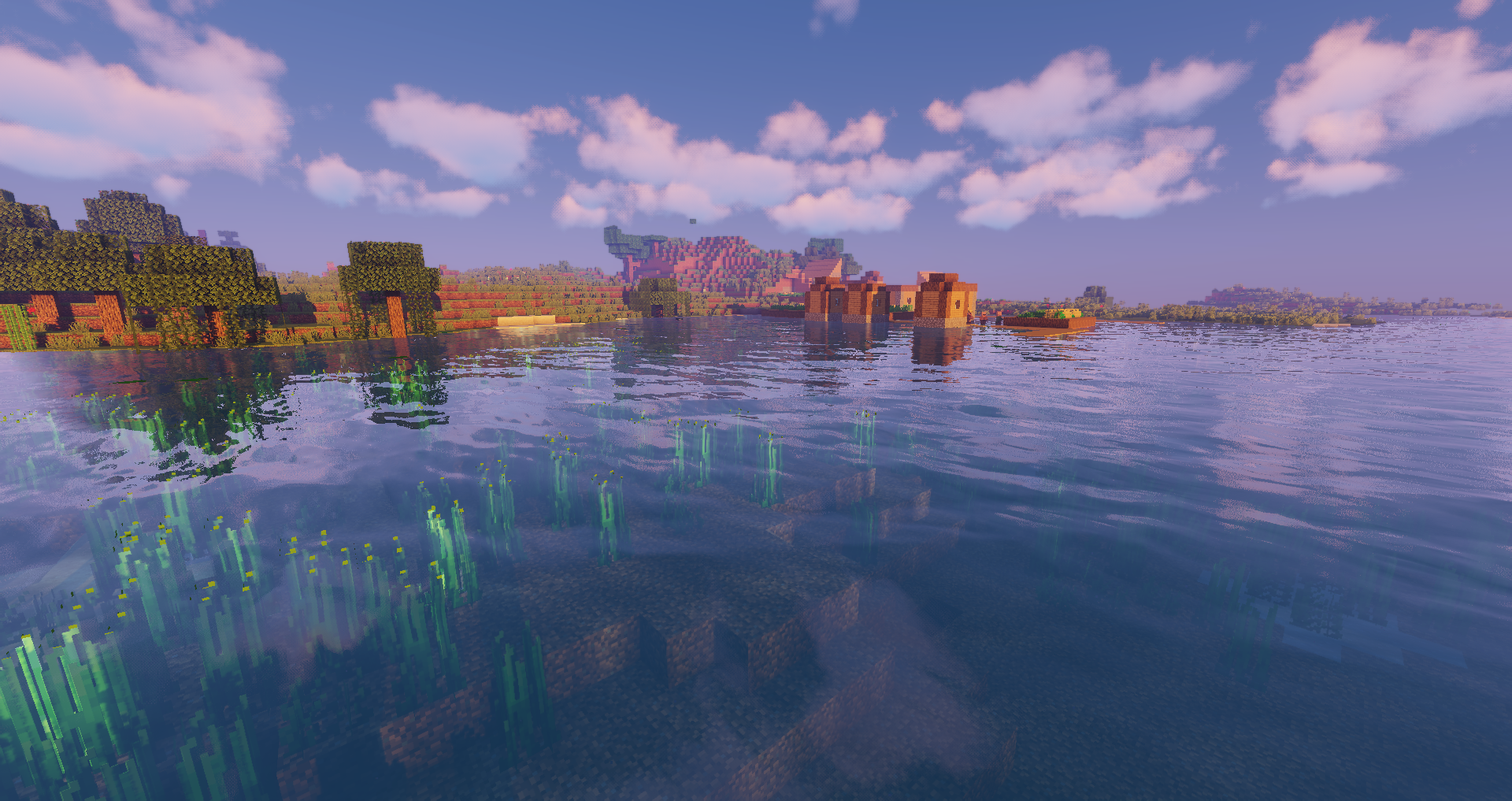 Демонстрация динамического освещения и теней в Minecraft с шейдерами
