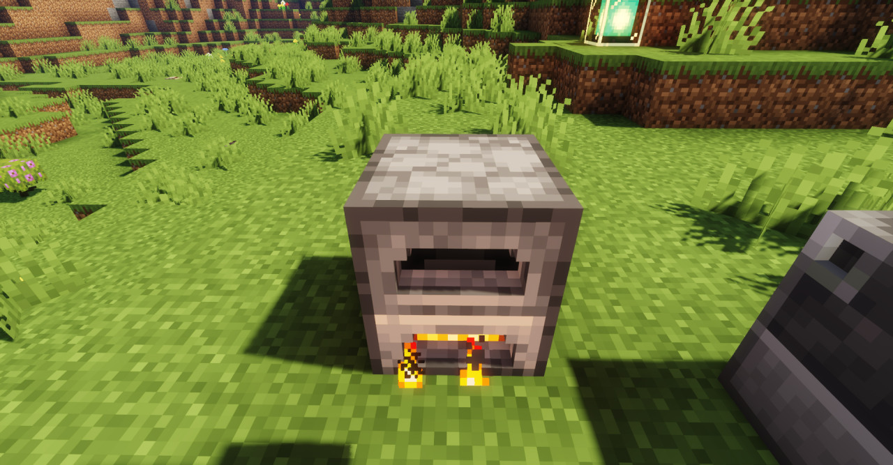 Горный биом в Minecraft с реалистичными 3D-текстурами камня и пещер