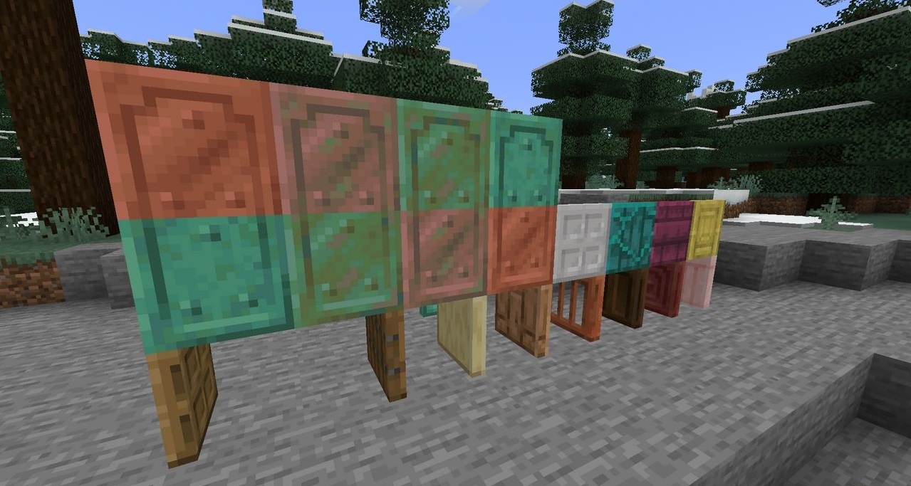 Металлические ставни в Vanilla Shutters Mod для Minecraft в современном стиле