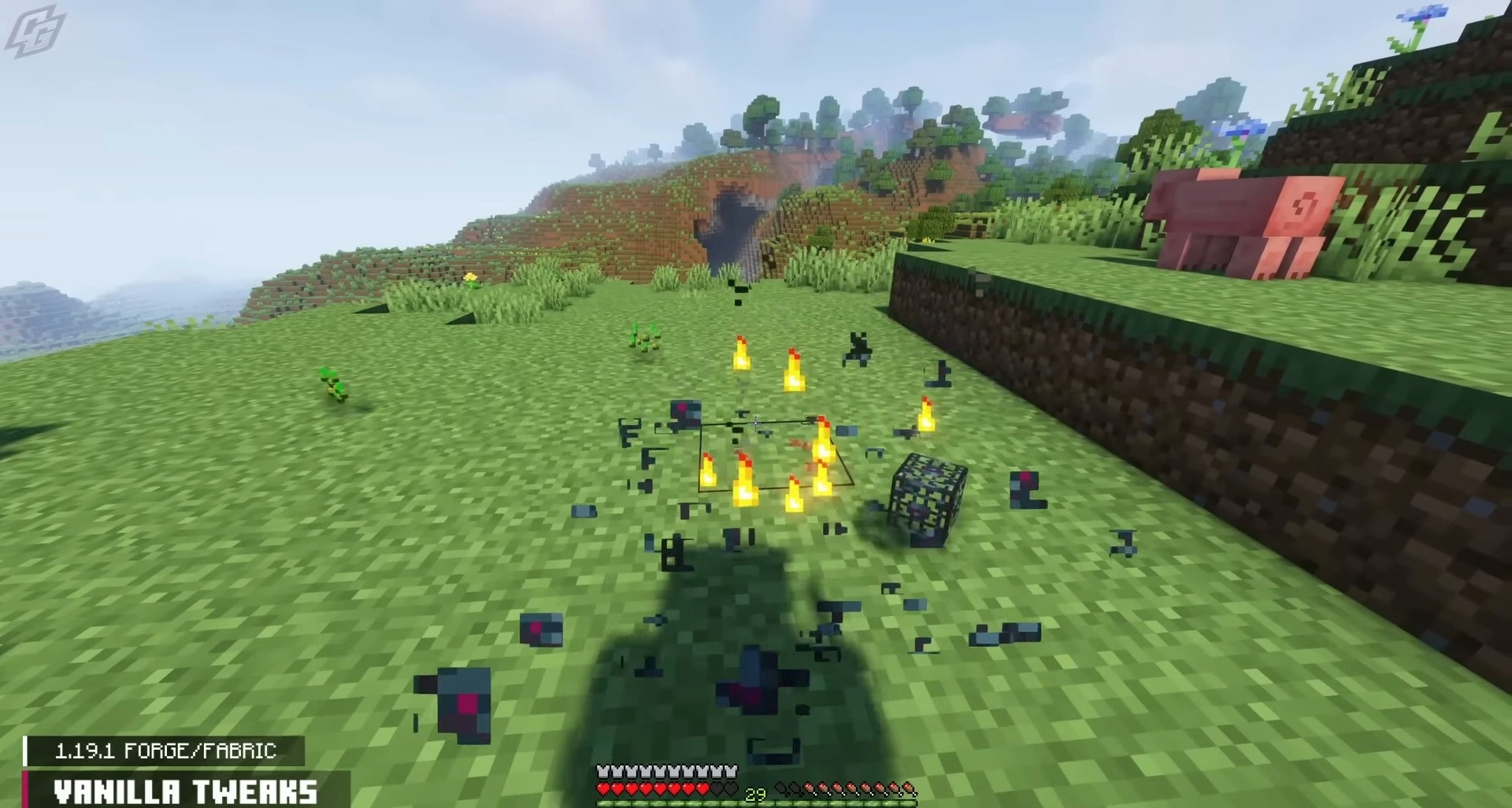 Сравнение ванильного Minecraft и версии с модом Vanilla Tweaks