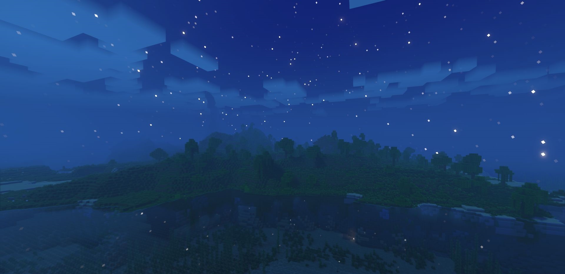 Ночное небо и звезды в Minecraft с Vanilletix Shaders