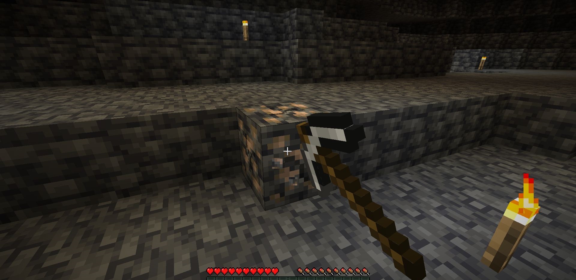 Настройки мода Vein Digging в меню Minecraft с опцией ограничения добычи