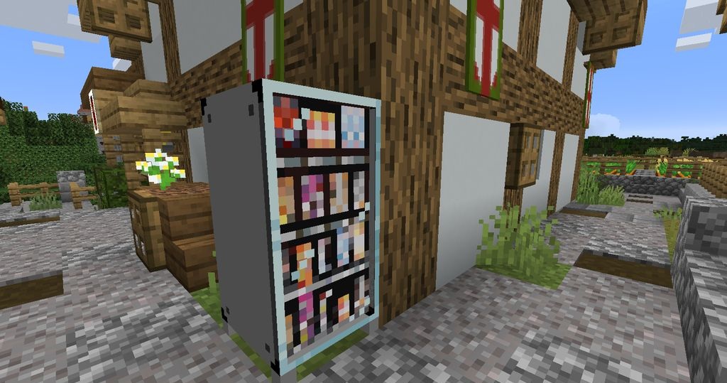 Пример торгового автомата в Minecraft с различными товарами