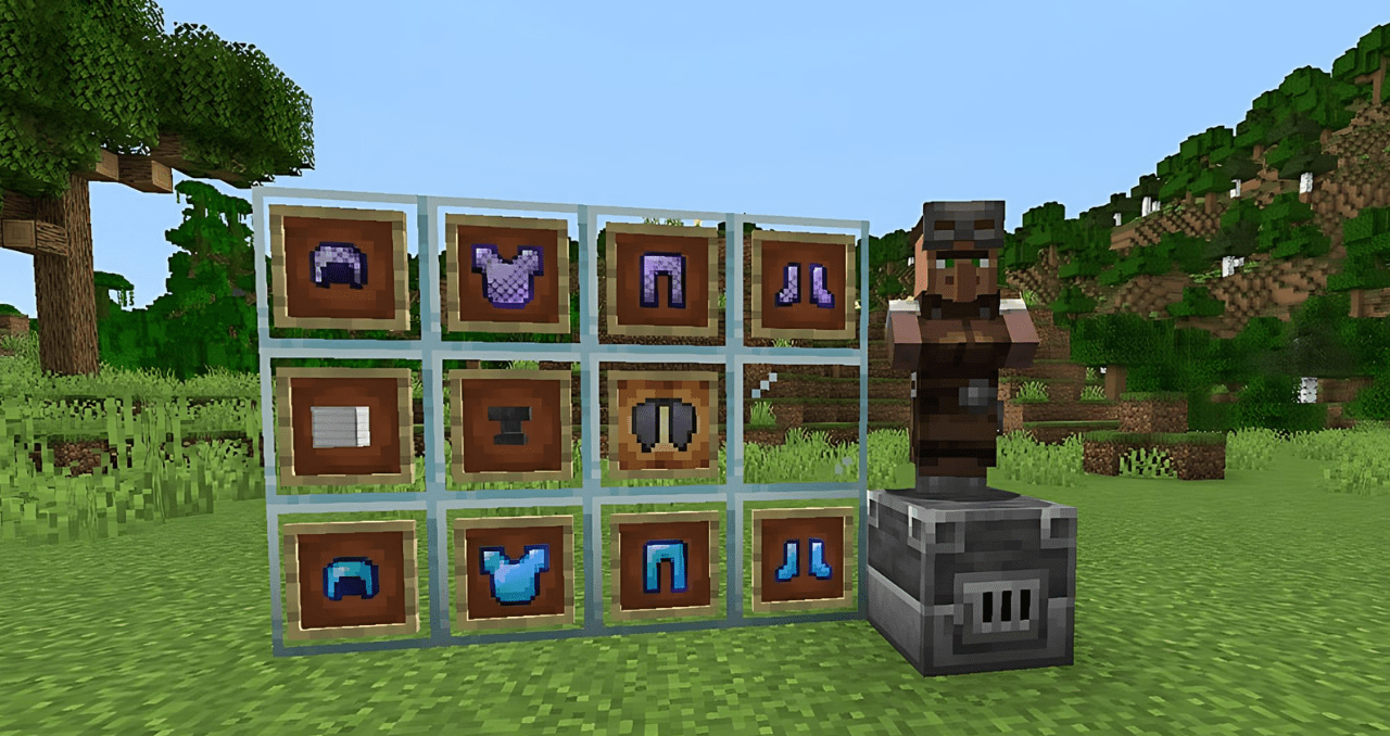 Сравнение обычной и модифицированной механики защиты деревни в Minecraft