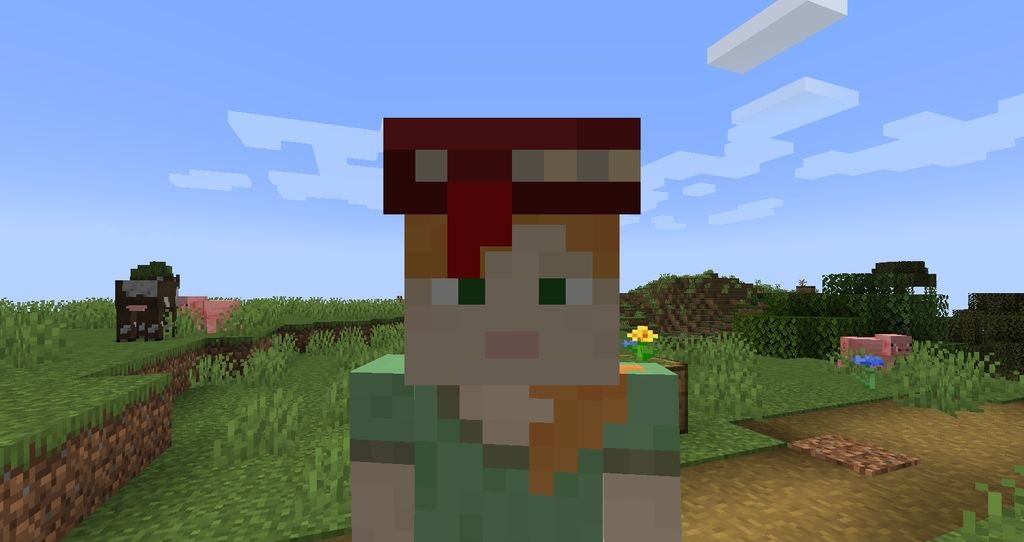 Пример крафта фермерской шляпы в Minecraft с использованием пшеницы и кожи