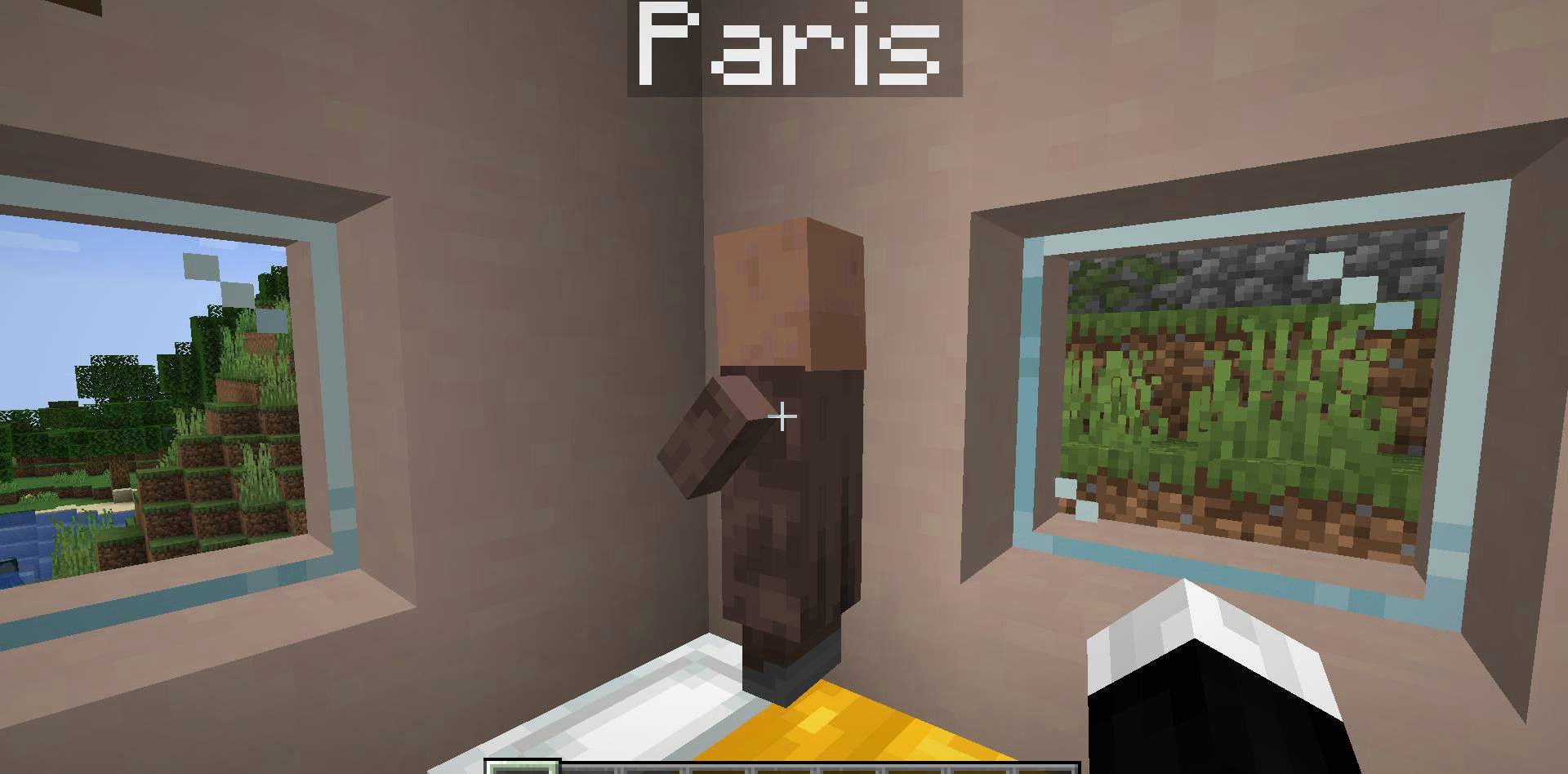 Пример интерфейса мода Villager Names в Minecraft