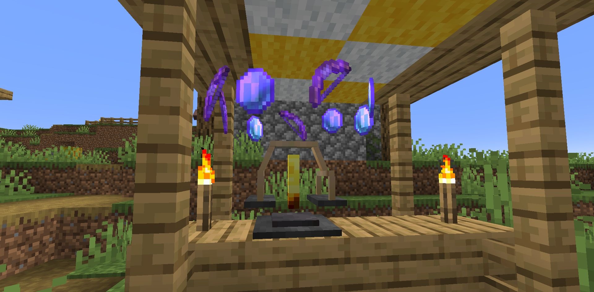 Интерфейс торговой станции в Minecraft с улучшенными предложениями жителей