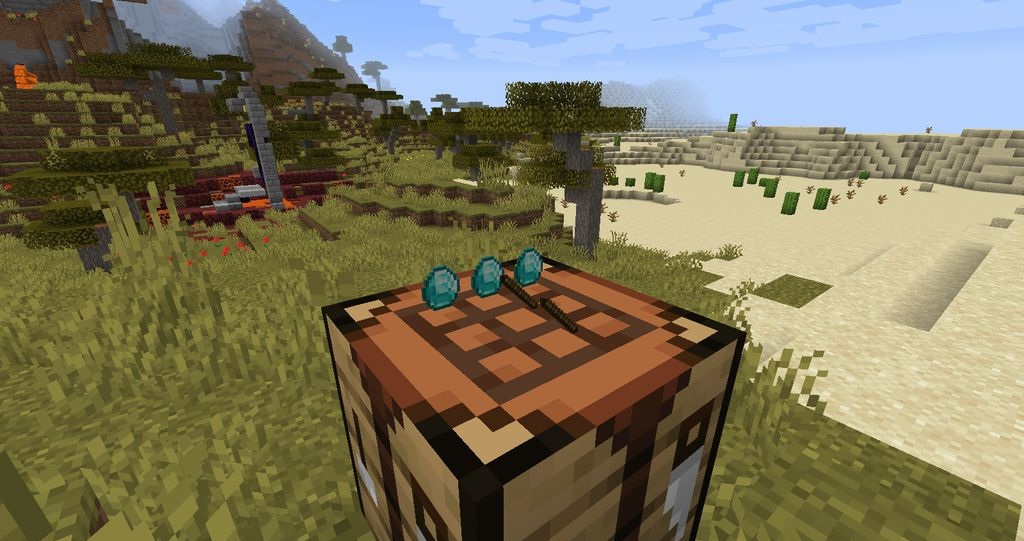 Готовый крафт в Minecraft с использованием мода Visual Workbench