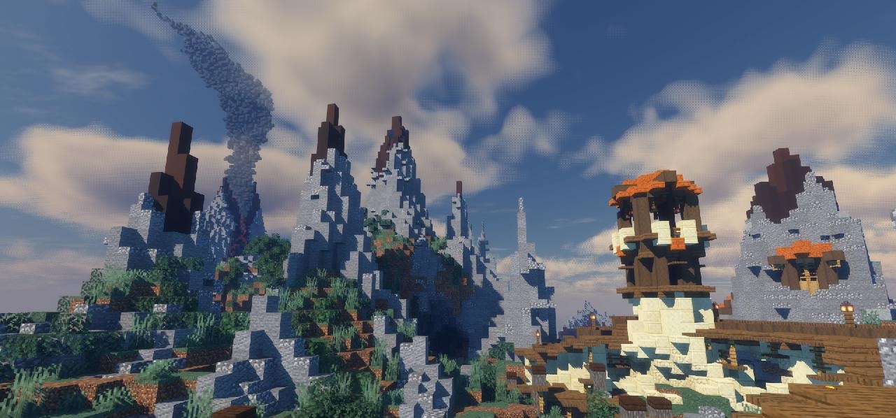 Игрок в Minecraft добывает ресурсы ночью с факелом в руке