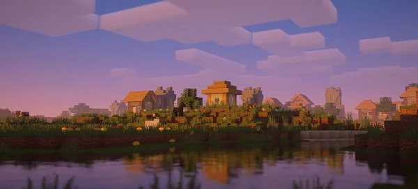 Пример работы мода OptiFine с улучшенной графикой