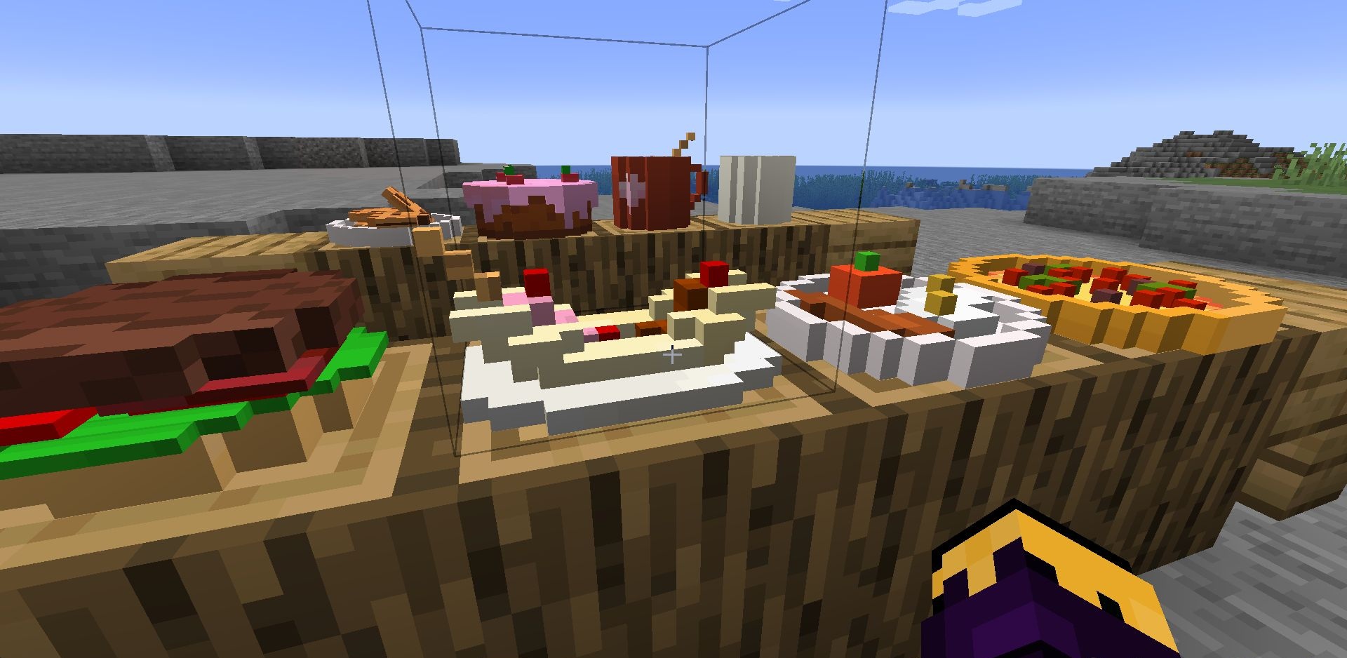 Декоративные торты и пирожные из мода Waffle’s Placeable Foods в Minecraft