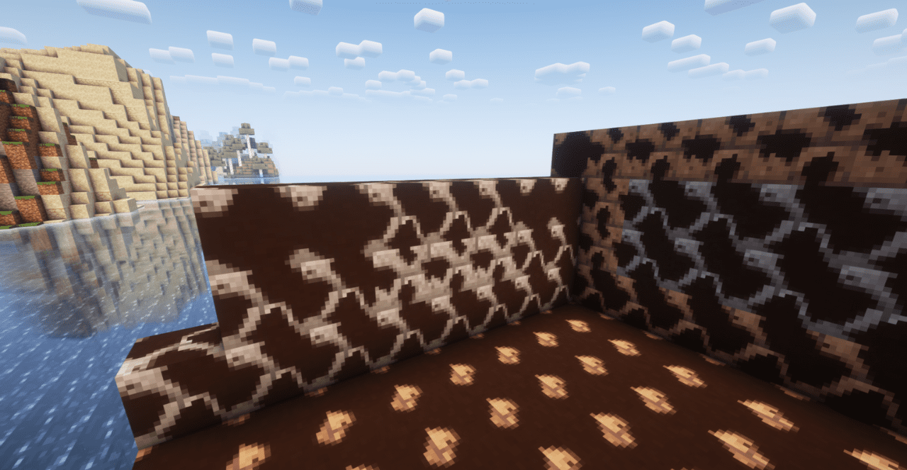 Готовые проекты с использованием мода Waffle’s Terracotta Plaster в Minecraft