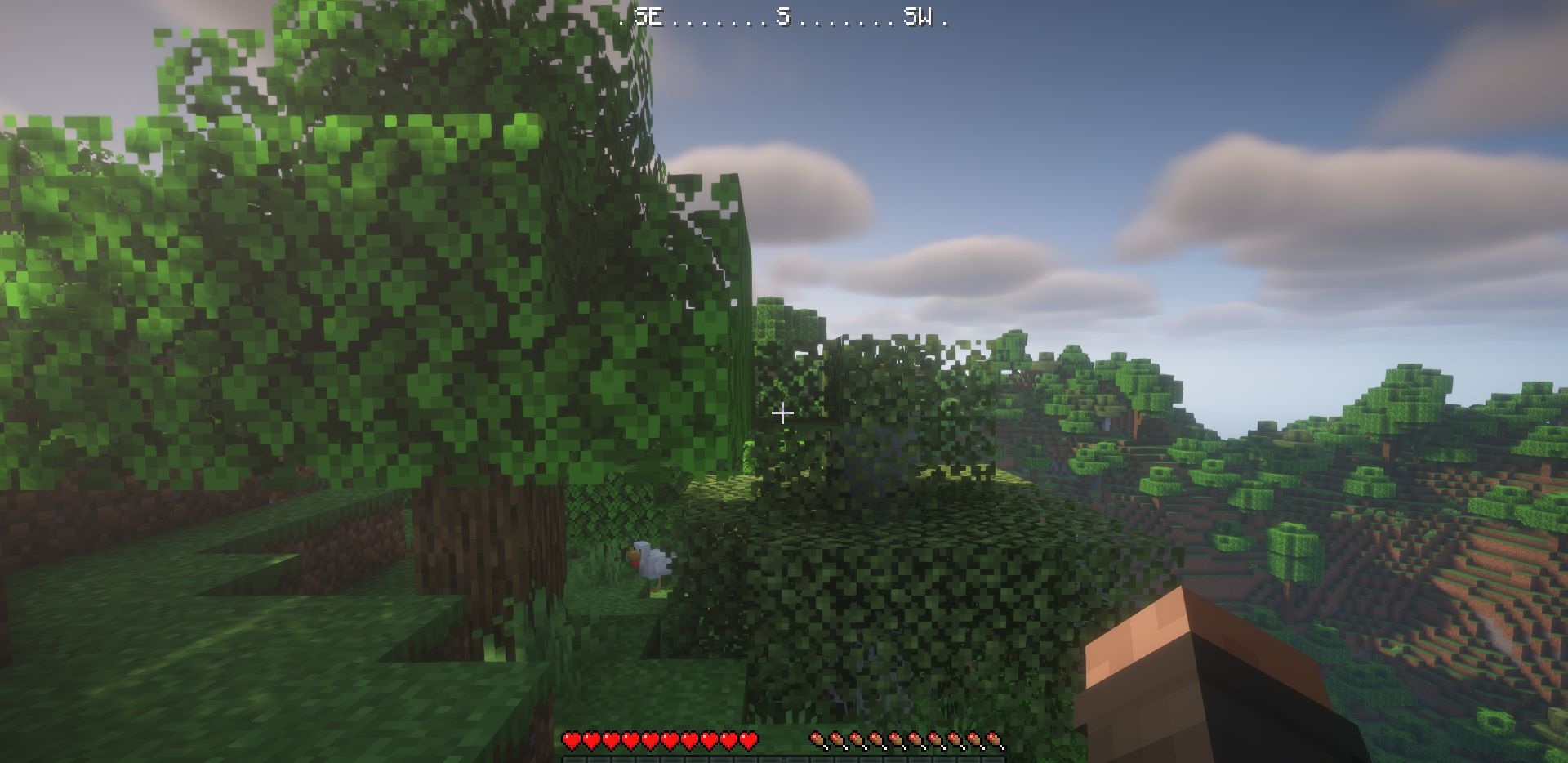 Пример работы мода WAIG в Minecraft с указанием направления