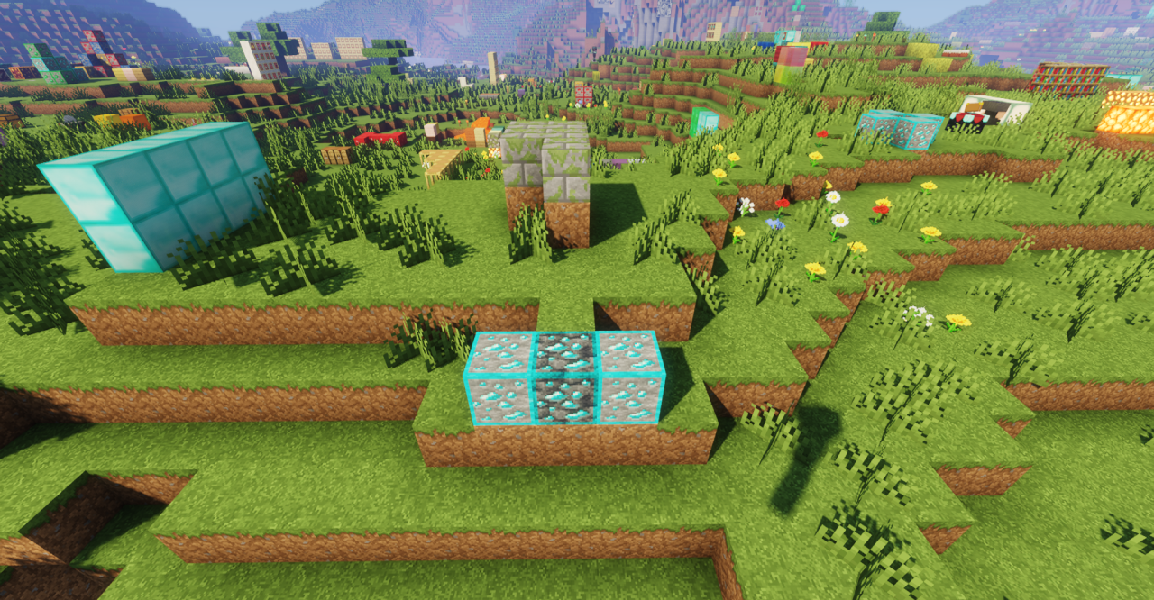 Пример использования Warriors Resource Pack в биоме пустыни