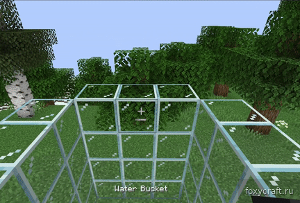 Анимация реалистичной воды в Minecraft с модом WaterPhysics, показывающая динамичное движение жидкости