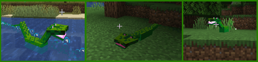 Водяная змея - один из самых опасных мобов в подводном мире Minecraft