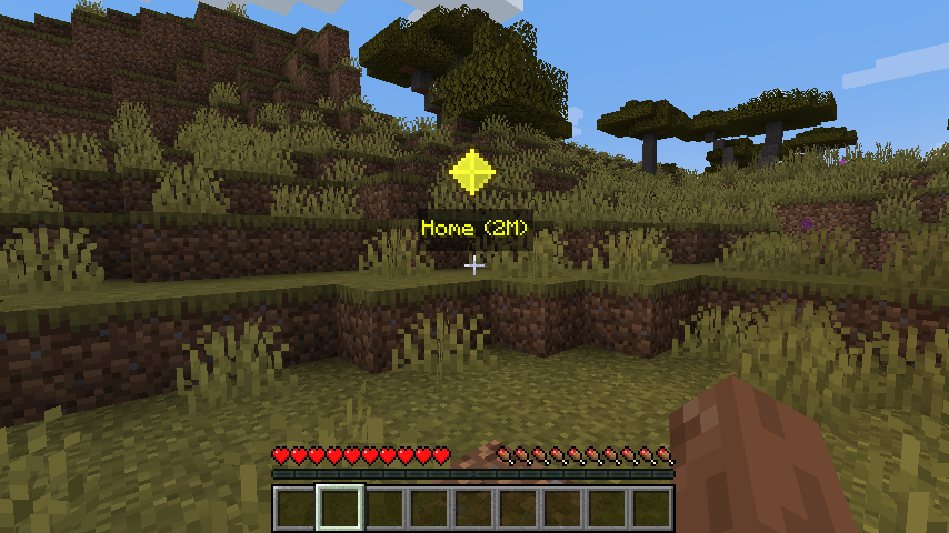 Красивый закат в Minecraft с видом на замок игрока