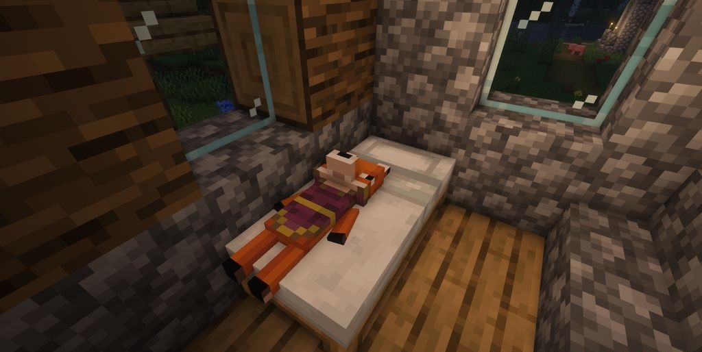Группа новых NPC из деревни в Minecraft с установленным текстур-паком We Don’t Bite