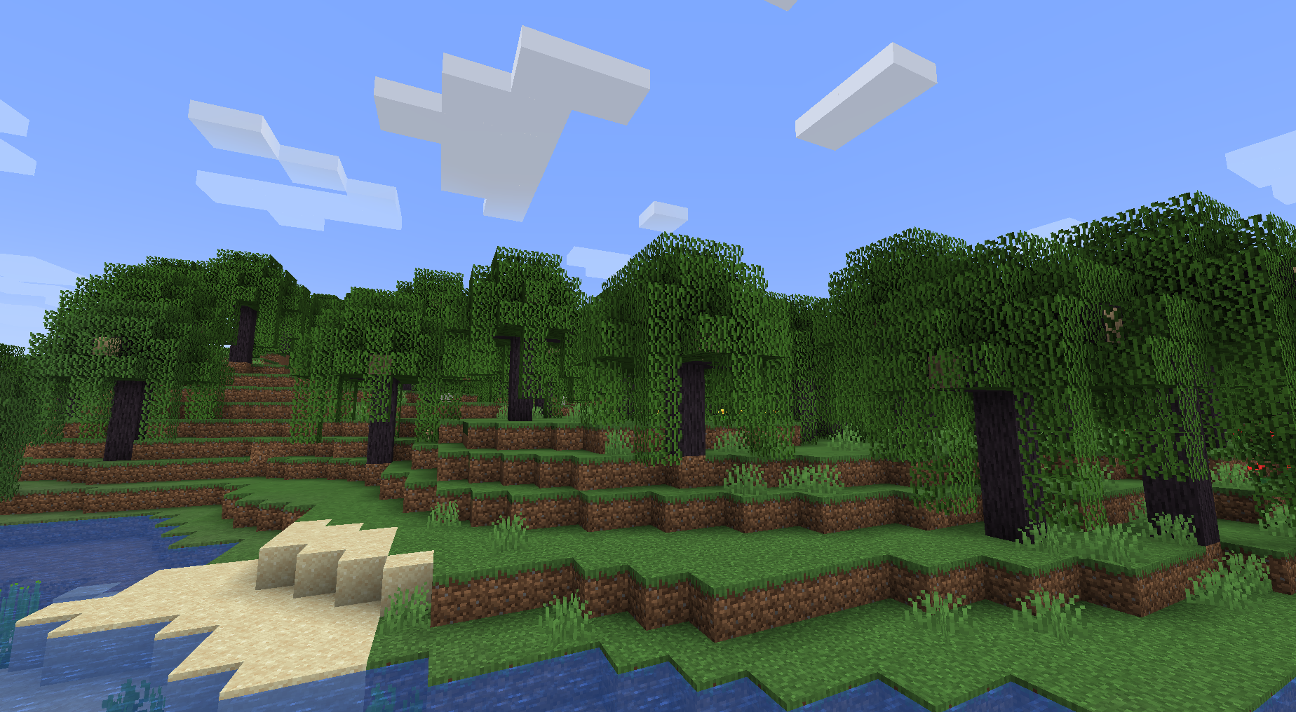 Реалистичная плакучая ива в Minecraft с анимацией листьев
