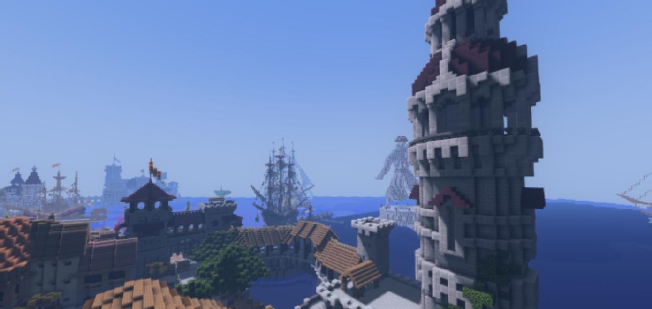 Ночной пейзаж Minecraft с шейдерами Windom, звёздное небо и динамическое освещение