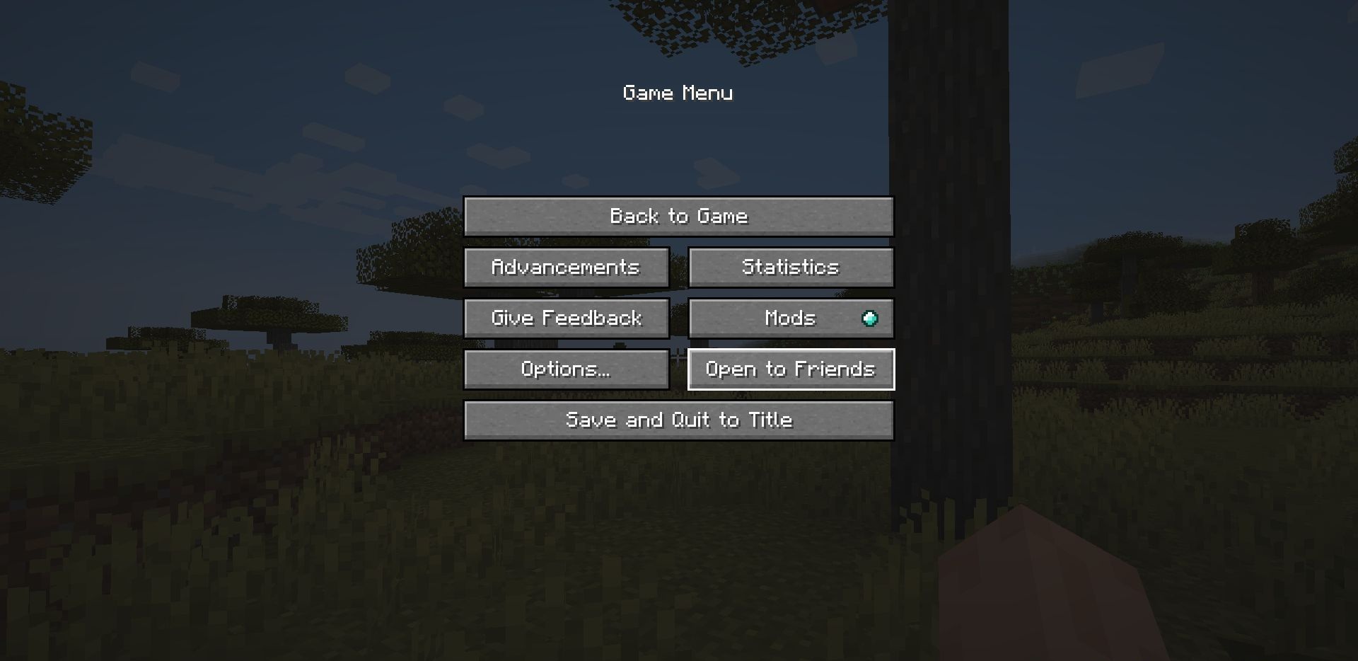 Настройки World Host в Minecraft с выбором мира для сервера