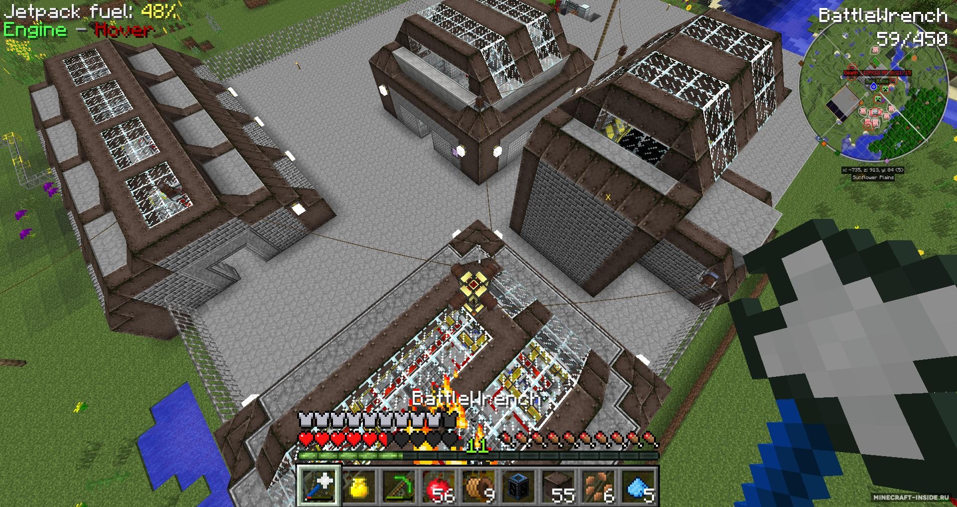 Фантастический ландшафт с модом на новые биомы в Minecraft