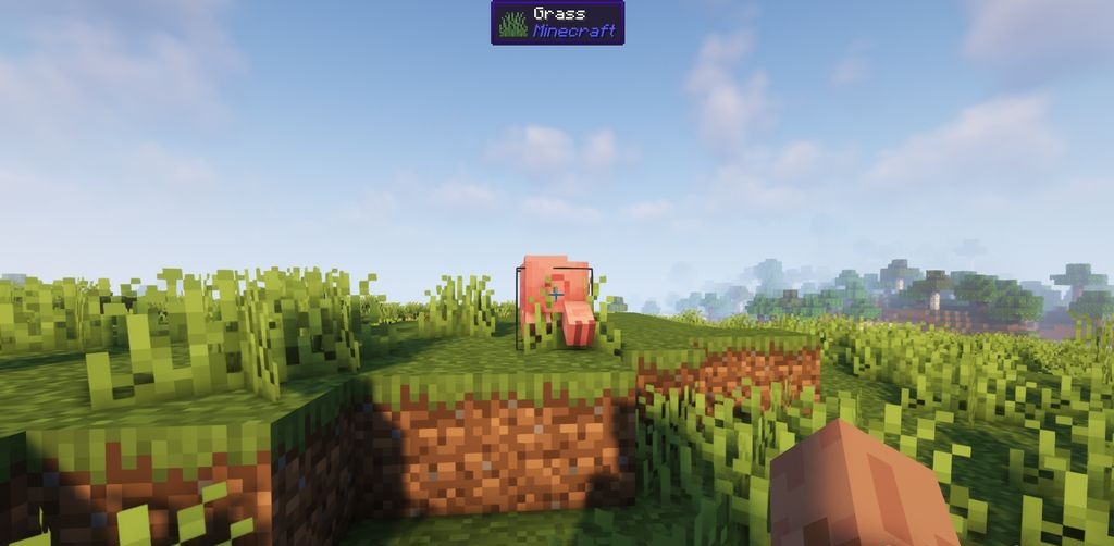 Пример работы мода WTHIT в Minecraft с детализированными подсказками о блоках